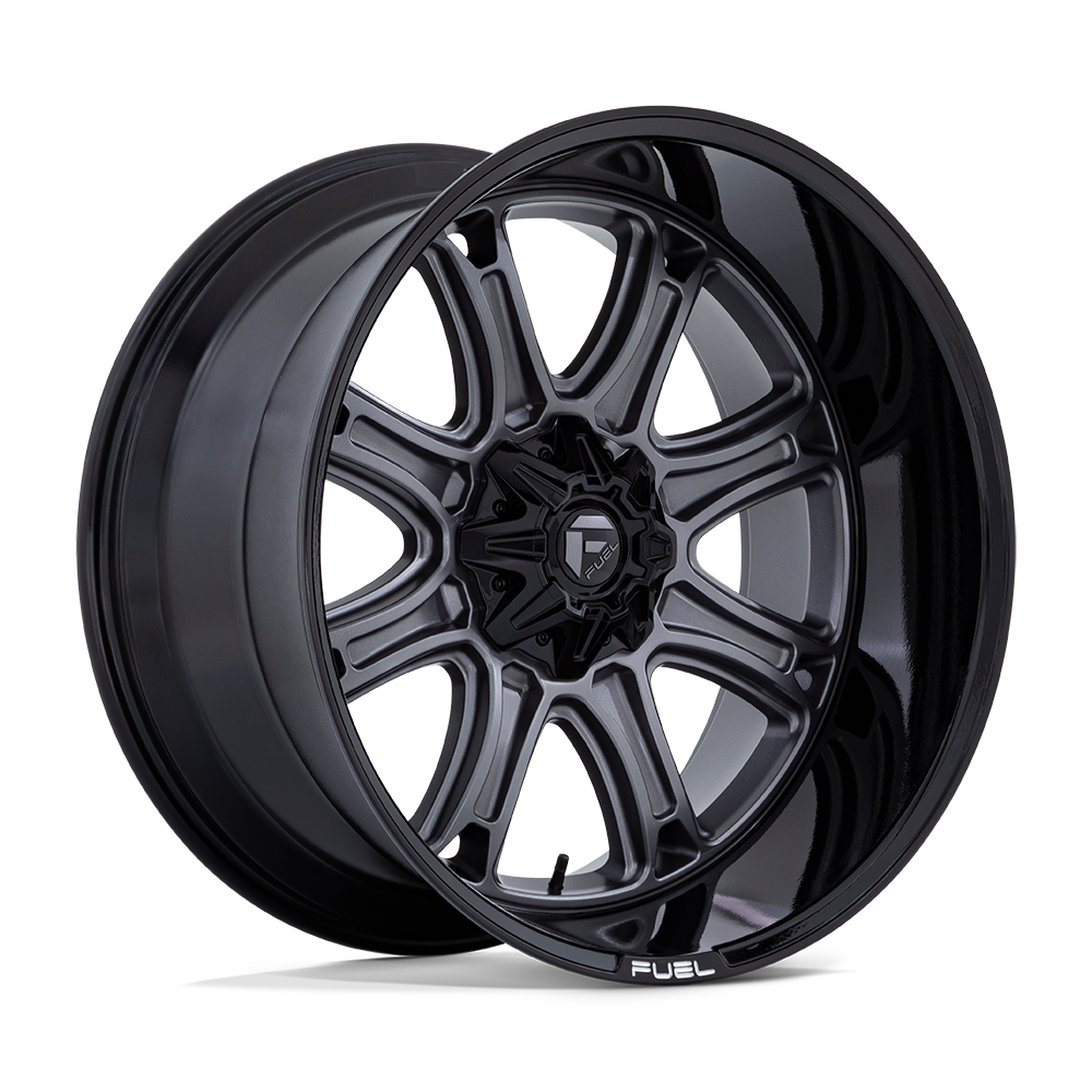 4 x Fuel 1PC DARKSTAR MATTE GUNMETAL W/ BLACK LIP