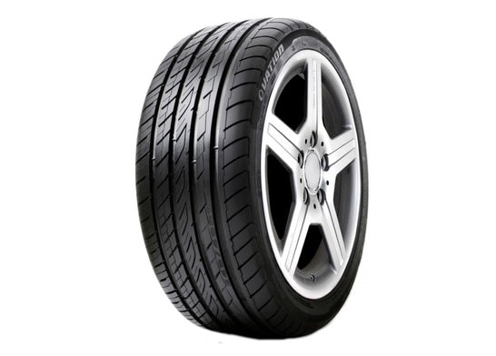 Wheel & Tyres Package( Wolfrace 71 Matrix CUSTOM 2 Gloss Raven Black Polished Red Inserts + 225/40R18 OVATION VI388 92W XL )
