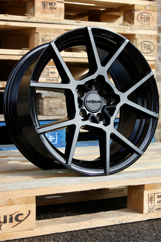 18" Volkswagen Golf Rotiform KPS Black On Black Alloy Wheel