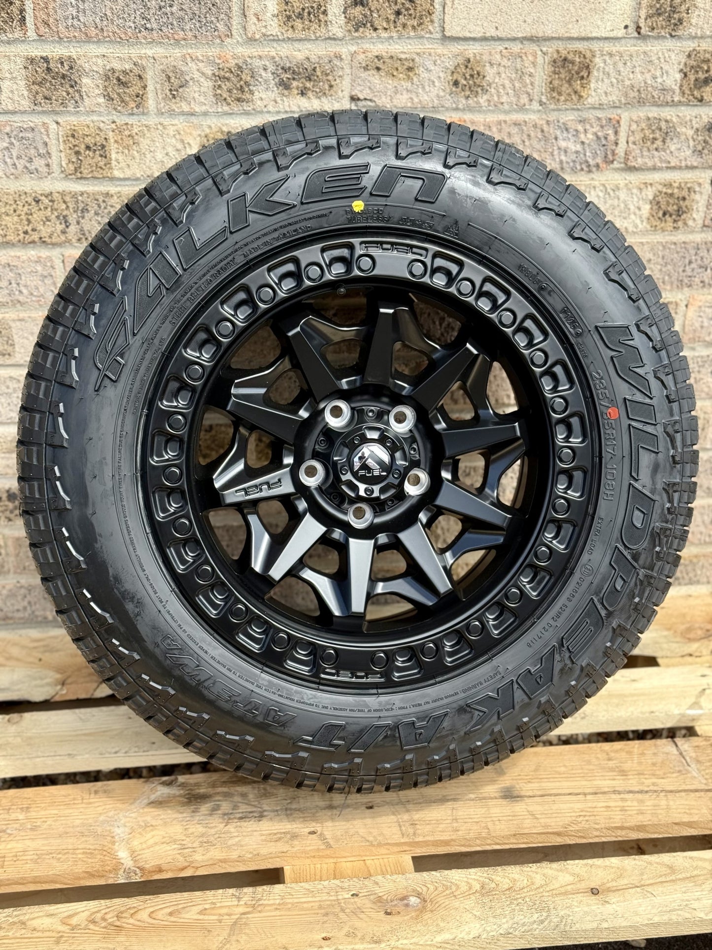 17" Volkswagen Transporter Fuel Covert Matt Black Alloy Wheels and Tyres