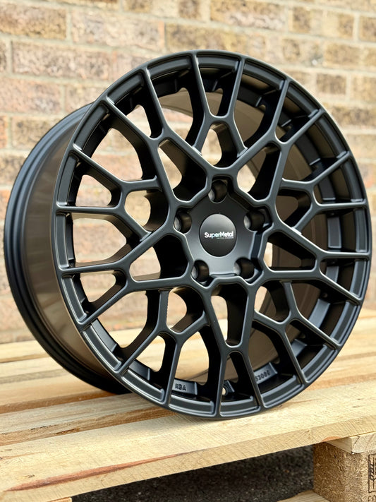 18" Volkswagen Transporter Supermetal Cell Matt Black Alloy Wheels