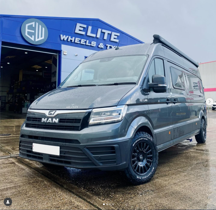 17" Volkswagen Crafter MAN TGE OZ Rally Raid Matt Black Alloy Wheels And BFG KO2 Tyres
