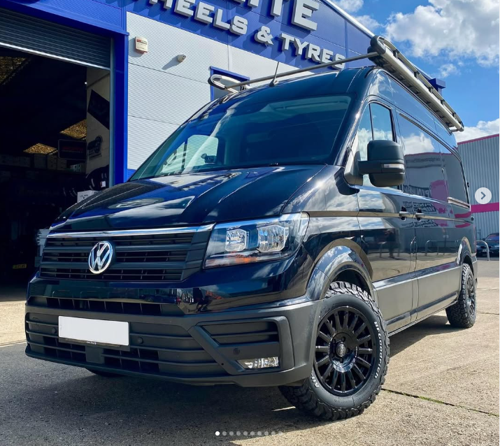 17" Volkswagen Crafter MAN TGE OZ Rally Raid Matt Black Alloy Wheels And BFG KO2 Tyres