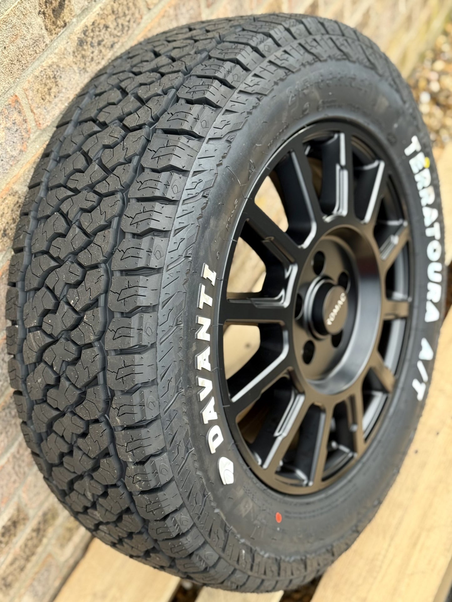 16" Volkwagen Caddy Romac Stealth Alloy Wheels and All Terrain Tyres