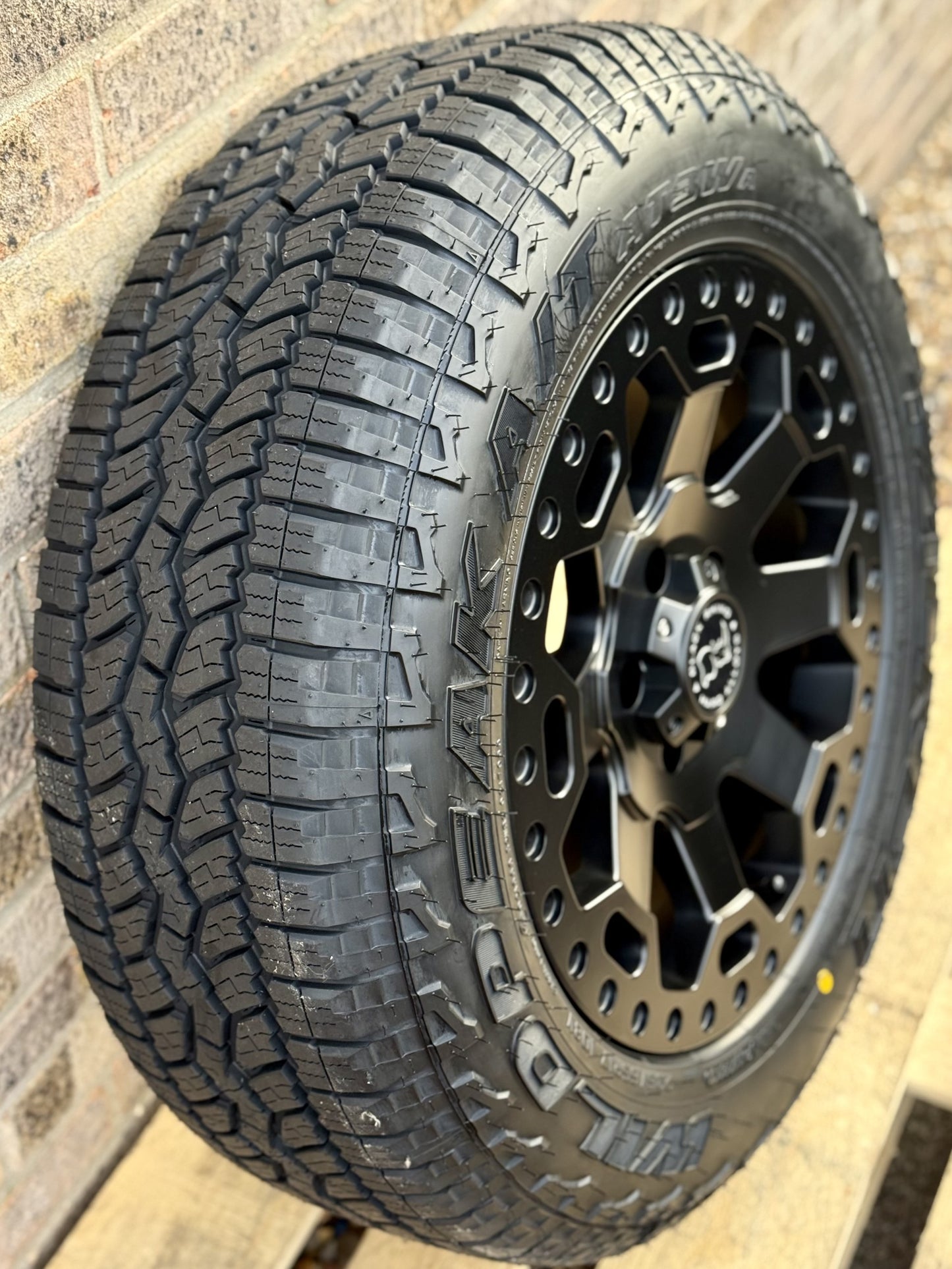 17" Volkswagen Transporter Black Rhino Warlord Midnight Black Alloy Wheels and AT Tyres