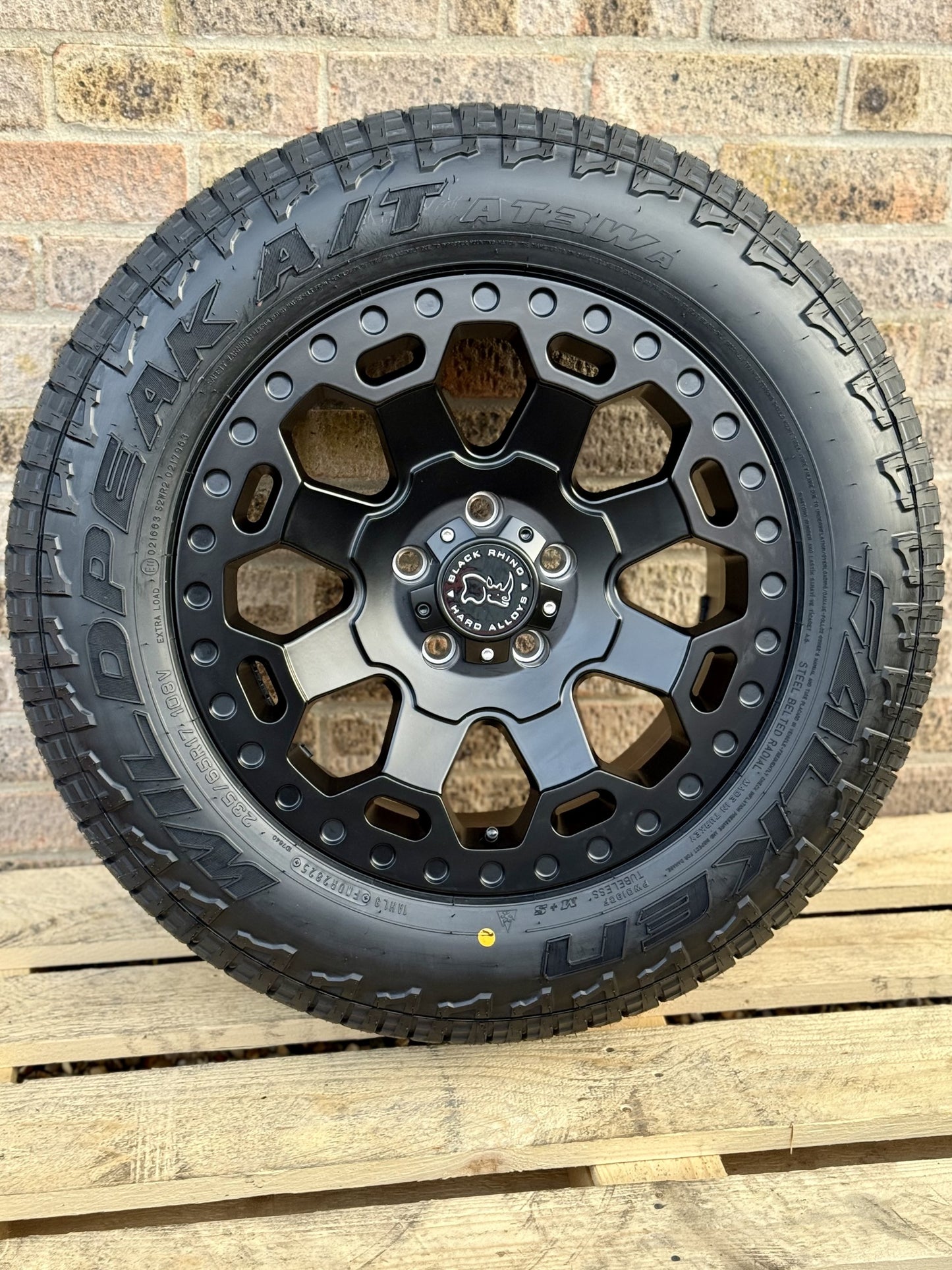 17" Volkswagen Transporter Black Rhino Warlord Midnight Black Alloy Wheels and AT Tyres