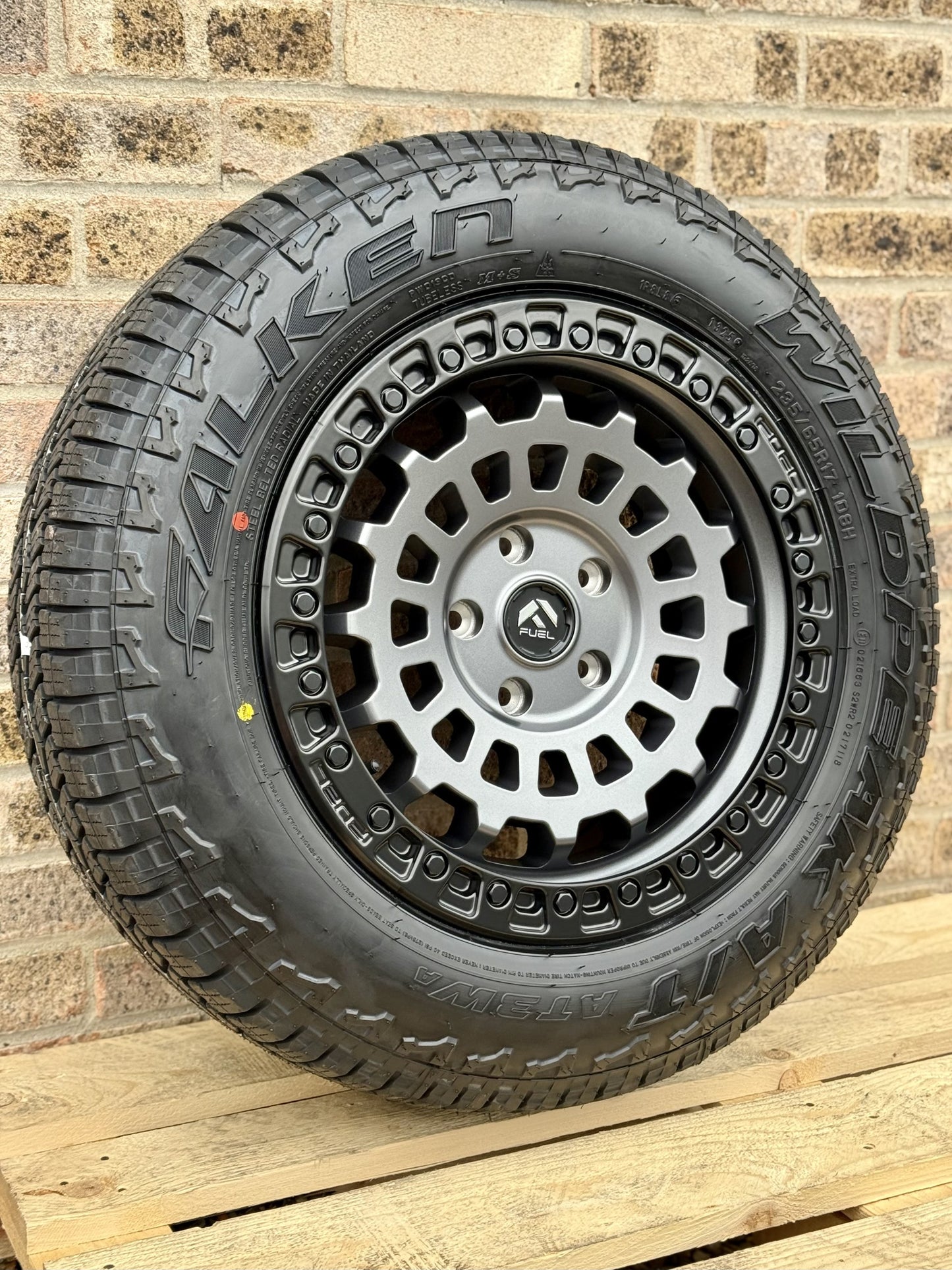 17" Volkswagen Transporter Fuel Zephyr Matt Grey Alloy Wheels and Tyres