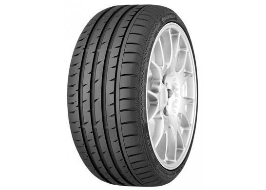 4 x FOX HIRO GLOSS BLACK POLISH LIP & 4 x 235/40ZR18 (95Y) XL CONTINENTAL FR CONTISPORTCONTACT 3 RO1