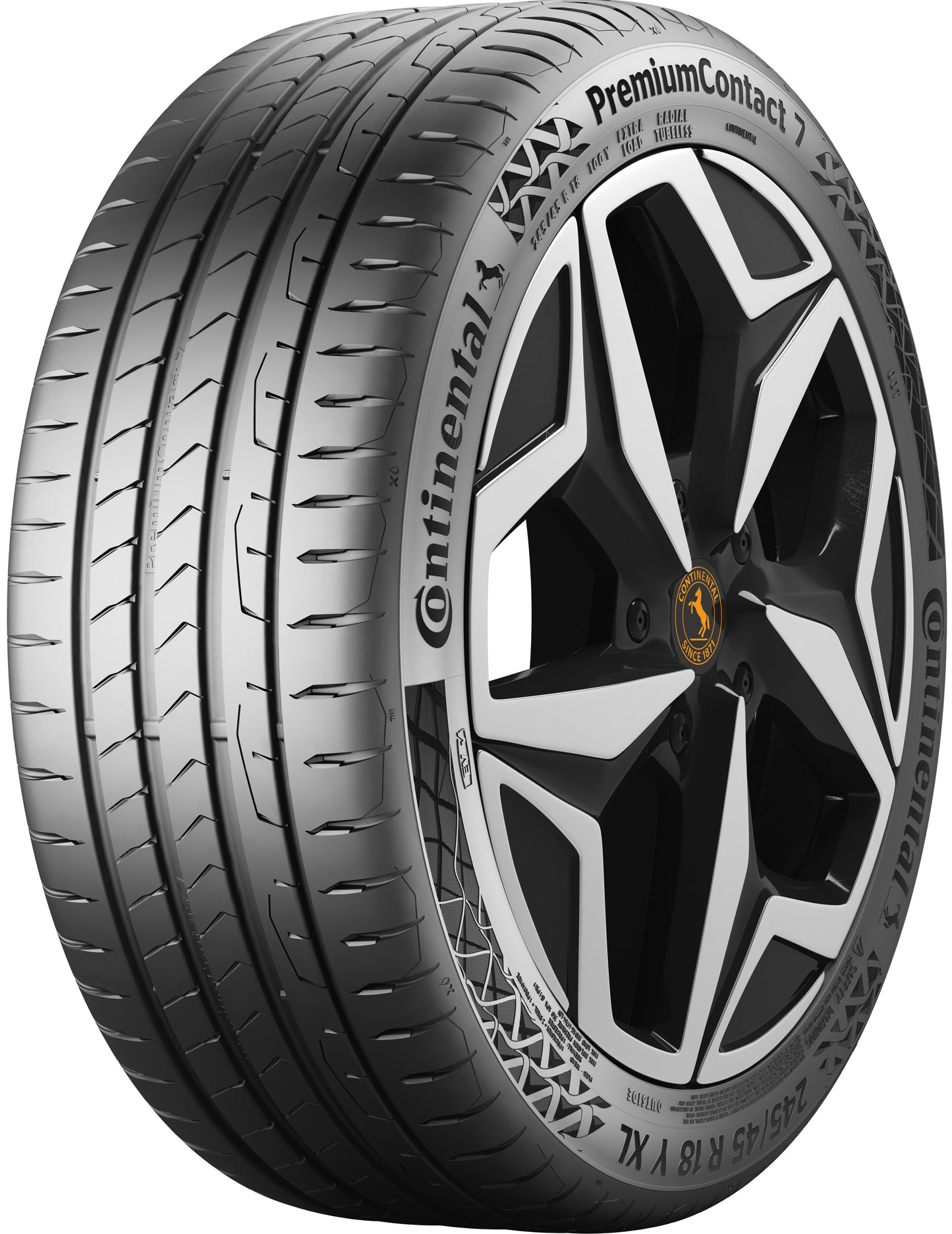 4 x AXE EX35 SATIN BLACK & 4 x 235/50R18 101Y XL CONTINENTAL FR CONTIPREMIUMCONTACT 7