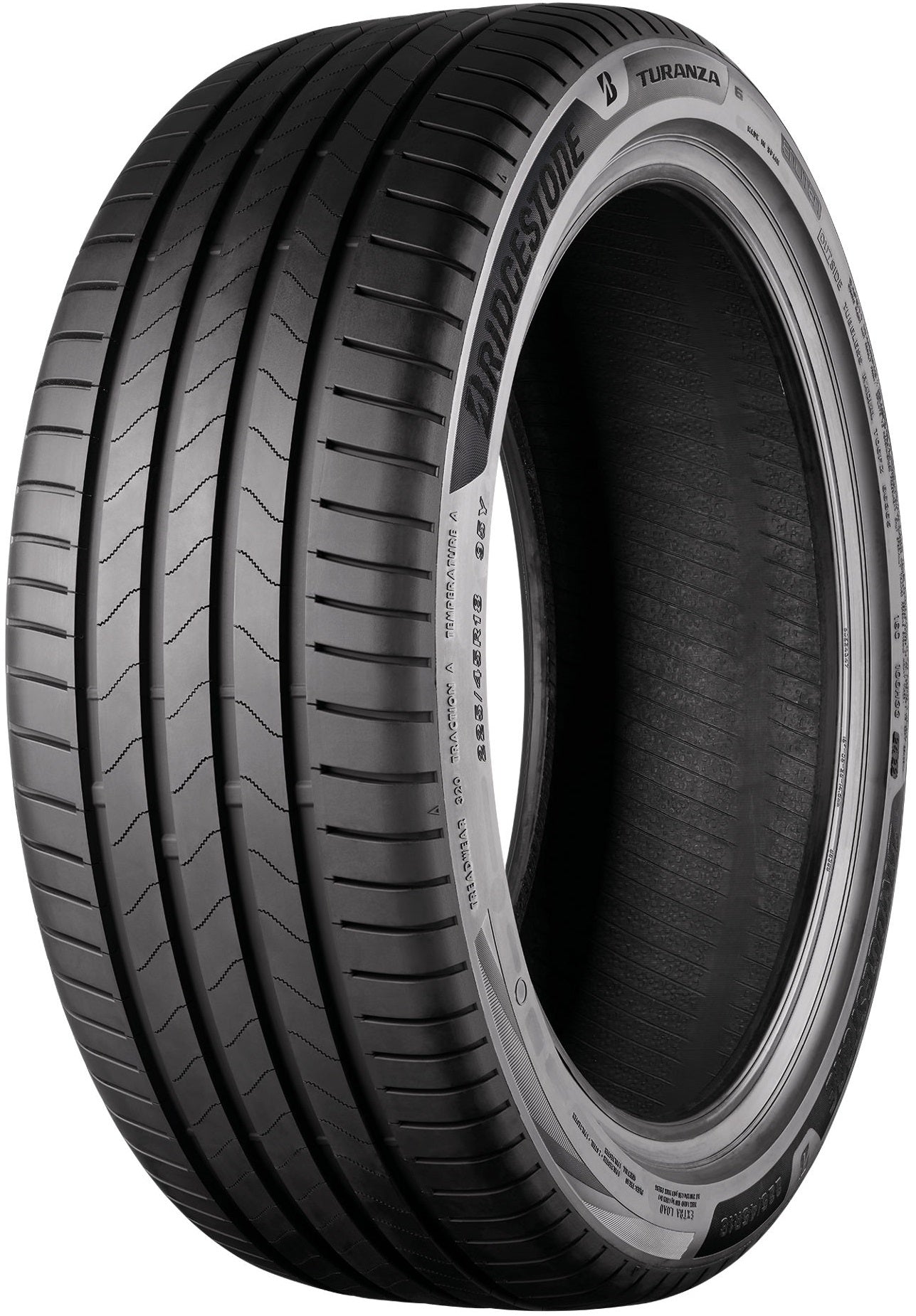 4 x FOX WX5 BLACK POLISH & 4 x 225/40R18 92Y XL BRIDGESTONE TURANZA 6 ENLITEN