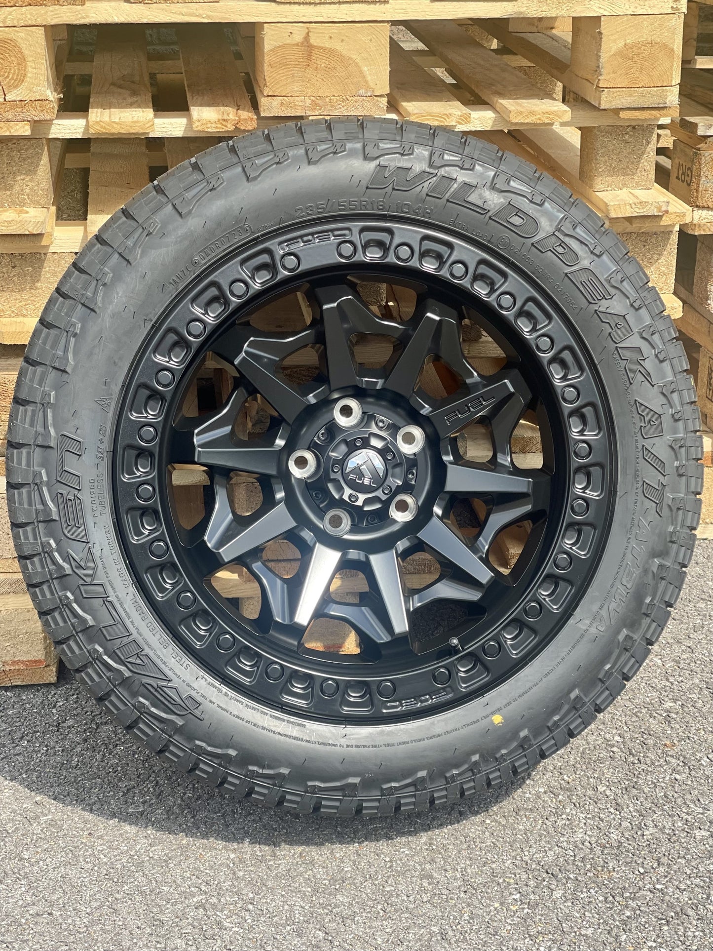 18" Volkswagen Transporter Fuel Covert Alloy Wheels and All Terrain Tyres