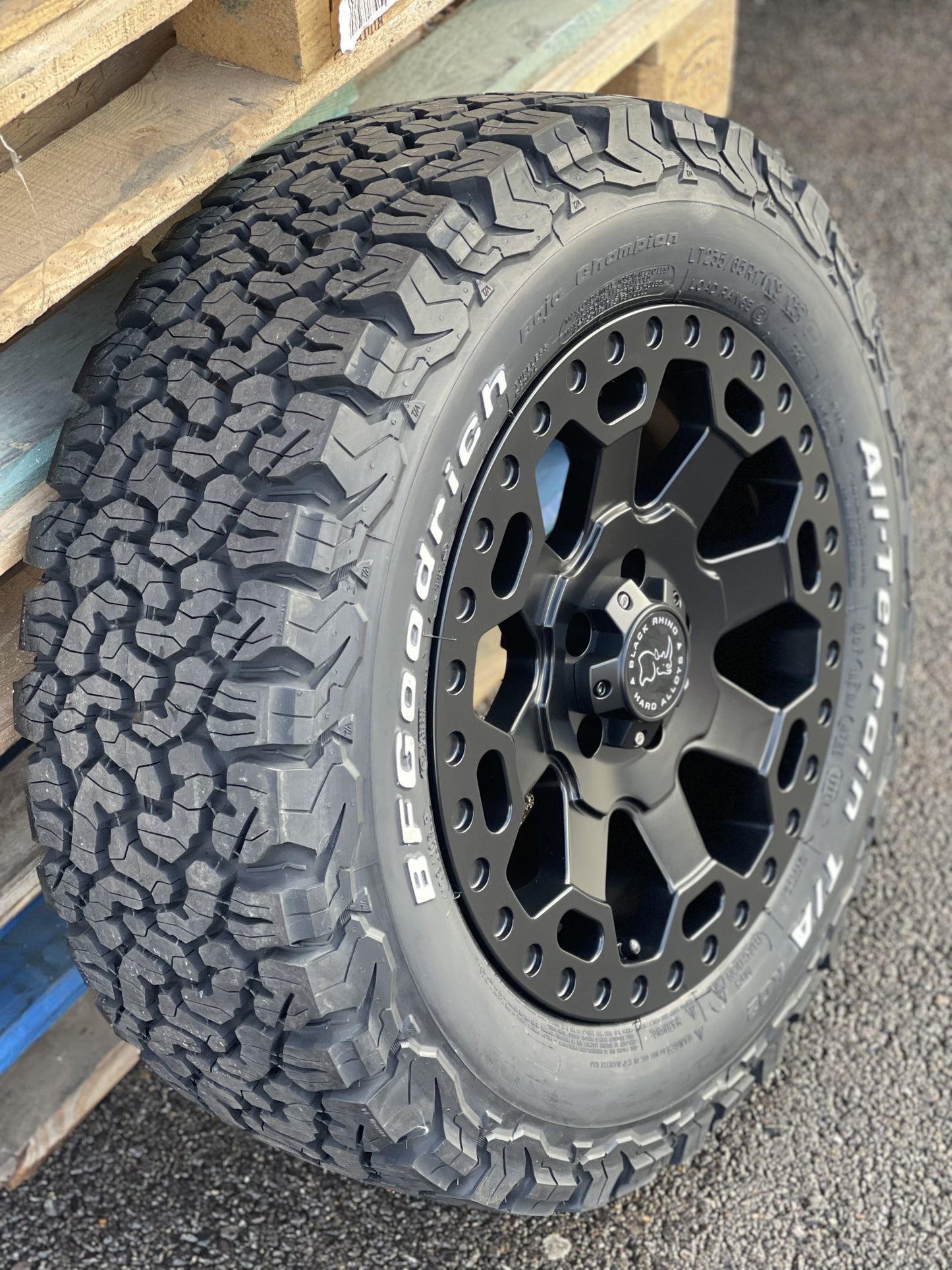 17" Volkswagen Transporter Black Rhino Warlord Midnight Black Alloy Wheels and BFG Tyres