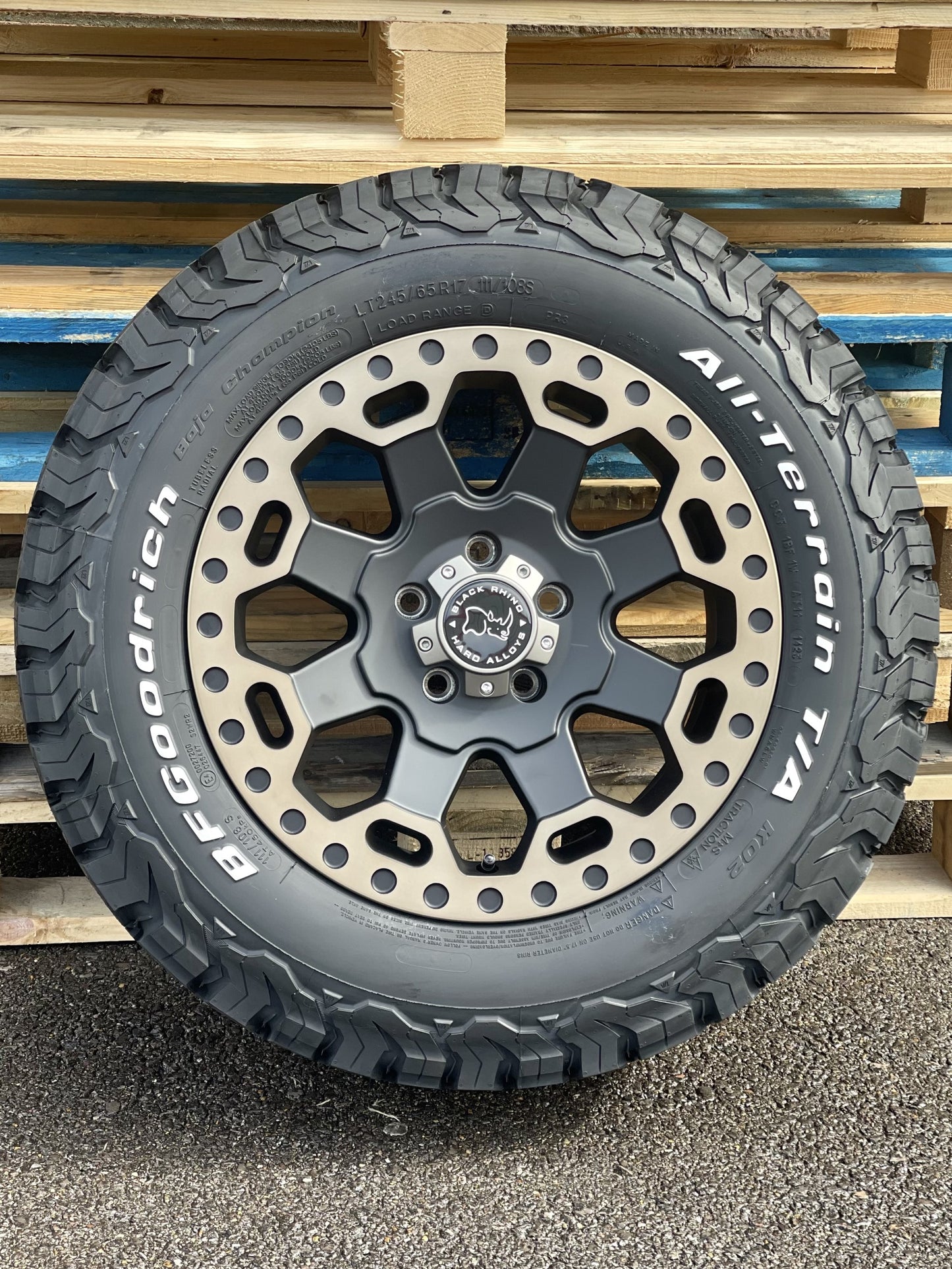 17" Volkswagen Transporter T5 T6 Black Rhino Warlord DDT Alloy Wheels and BFG Tyres