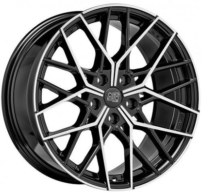 FRONT Wheel & Tyres Package( MSW MSW 74 GLOSS BLACK FULL POLISHED + 235/35R19 YOKO V701 91WXL )