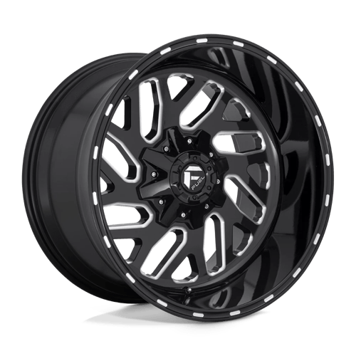 4 x Fuel 1PC D581 TRITON GLOSS BLACK MILLED & 4 x 285/50R20 116W XL CONTINENTAL FR CONTIPREMIUMCONTACT 6