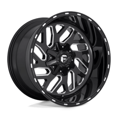 4 x Fuel 1PC D581 TRITON GLOSS BLACK MILLED & 4 x 285/50R20 116W XL CONTINENTAL FR CONTIPREMIUMCONTACT 6