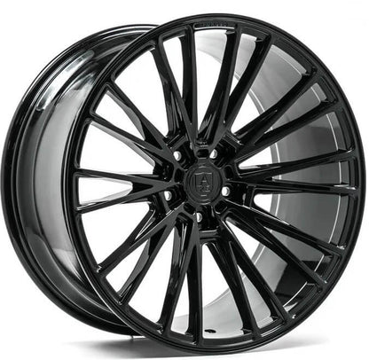 4 x AXE CF2 GLOSS BLACK & 4 x ROADST 235/35R19 91Y EUVIS SP4 XL