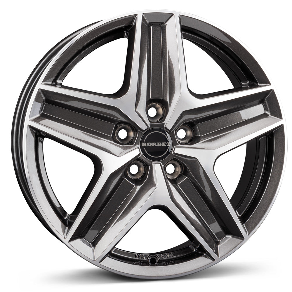 4 x Borbet CWZ mistral anthracite glossy polished & 4 x 245/50R18 FALKEN FK520 104Y XL