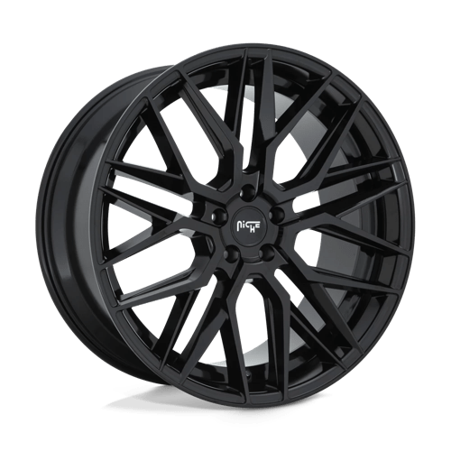 4 x Niche 1PC M224 GAMMA GLOSS BLACK & 4 x 295/30ZR22 (103Y) XL CONTINENTAL FR CONTISPORTCONTACT 7