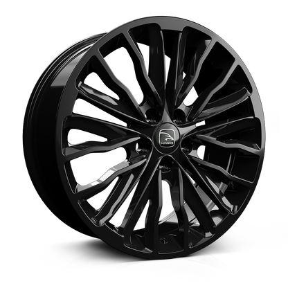 4 x Hawke Wheels Harrier Black & 4 x 255/45R20 105W XL ACCELERA IOTA ST-68