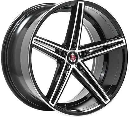 4 x AXE EX14 BLACK & POLISHED & 4 x 225/40R18 92W XL MICHELIN CROSSCLIMATE 3