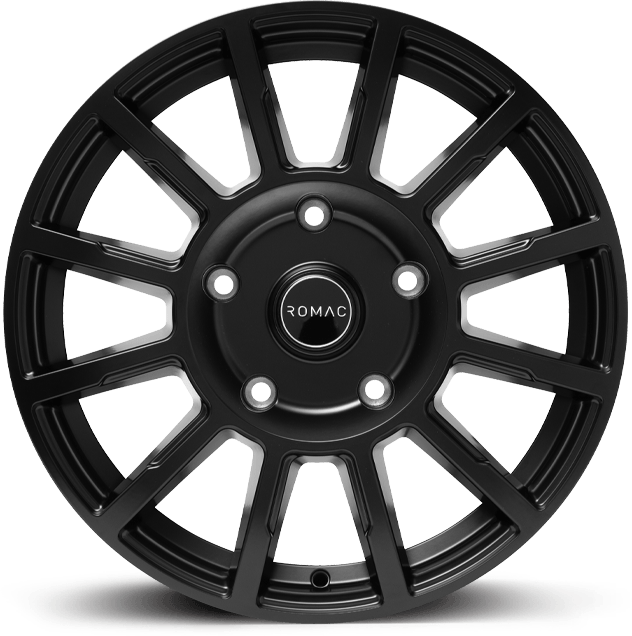 4 x ROMAC STEALTH SATIN BLACK & 4 x 235/50R18 101V XL GOODYEAR FP VECTOR 4SEASONS GEN2