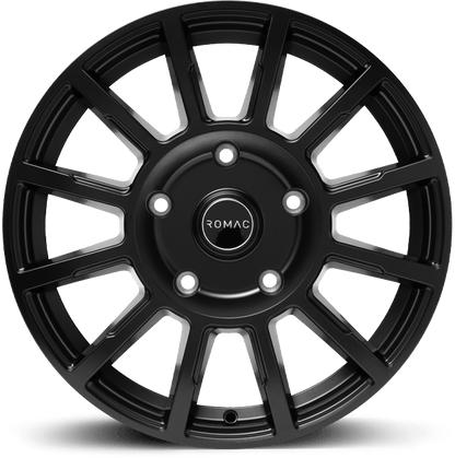 4 x ROMAC STEALTH SATIN BLACK & 4 x 235/50R18 101V XL GOODYEAR FP VECTOR 4SEASONS GEN2