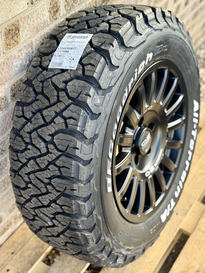 17" Volkswagen Crafter MAN TGE OZ Rally Raid Matt Black Alloy Wheels And BFG KO3 Tyres