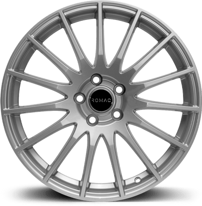 4 x ROMAC PULSE SILVER & 4 x 225/40ZR18 92Y XL ACCELERA IOTA EVT