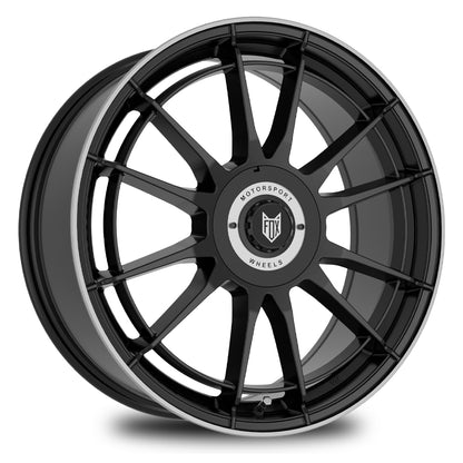 4 x FOX VR4 SATIN BLACK POLISH LIP & 4 x 235/45ZR19 99Y XL ACCELERA IOTA EVT