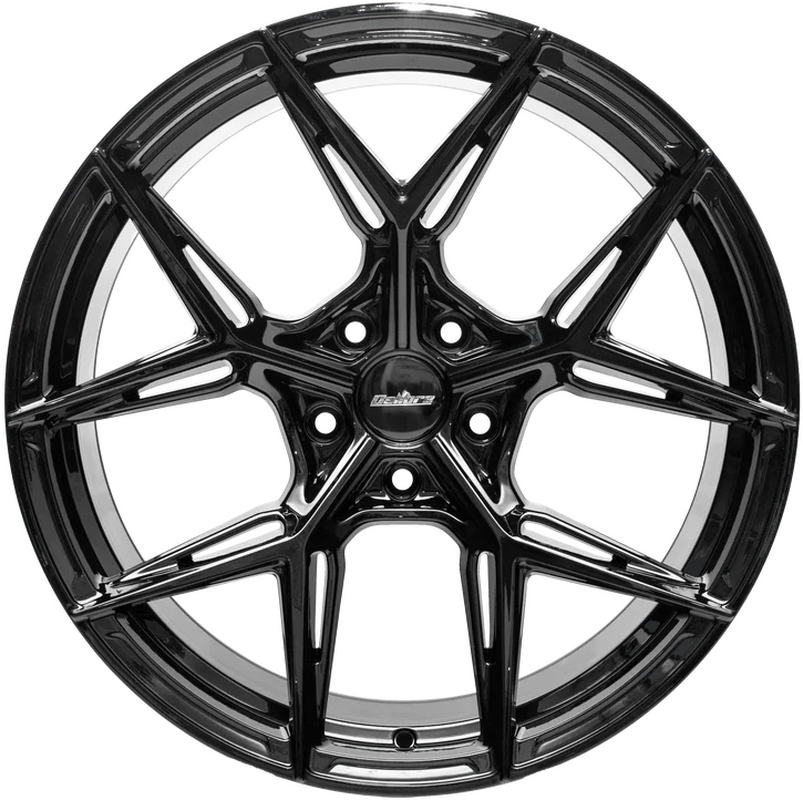 4 x Calibre Conquest Gloss Black & 4 x 255/40ZR20 101W XL YOKOHAMA ADVAN SPORT EV V108