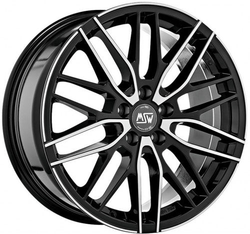 4 x MSW MSW 72 GLOSS BLACK FULL POLISHED & 4 x 225/45R17 TRAZANO Z-107 94W XL