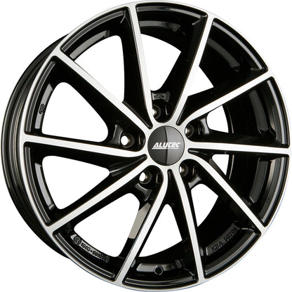 4 x ALUTEC Singa diamond black front polished & 4 x 195/65R15 KORMORAN ROAD PERF 91V