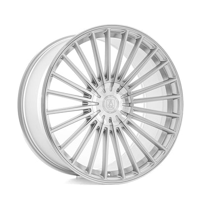 4 x AXE EX50 GLOSS SILVER & POLISHED & 4 x 245/35R20 95Y XL CONTINENTAL FR ALLSEASONCONTACT 2