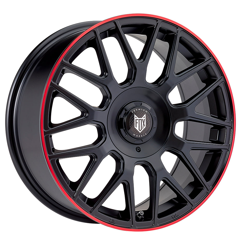 Wheel & Tyres Package( FOX VR3 SATIN BLACK RED LIP + 255/45R18 BST T005 103H XL )