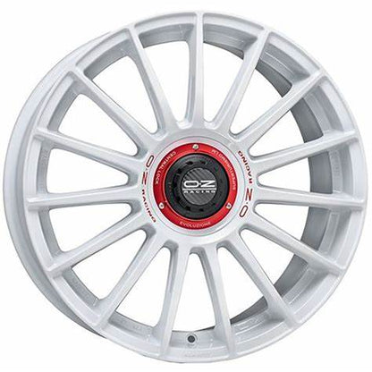4 x OZ Racing SUPERT  EVOLUZ  WRC RACE WHITE RED LETTERING & 4 x 245/45R18 PIR P-ZERO 100Y XL RFT*
