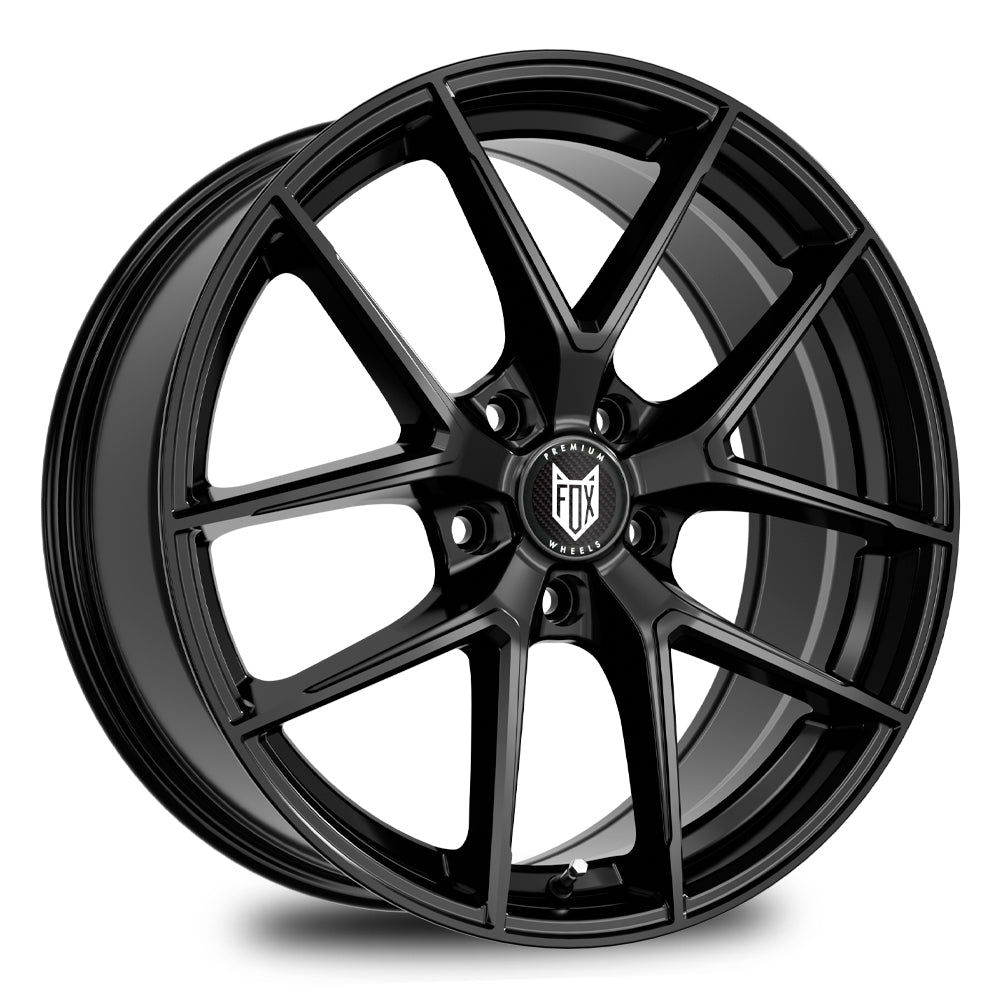 4 x FOX FX5 GLOSS BLACK & 4 x 225/45R17 94W XL LEAO NOVA-FORCE