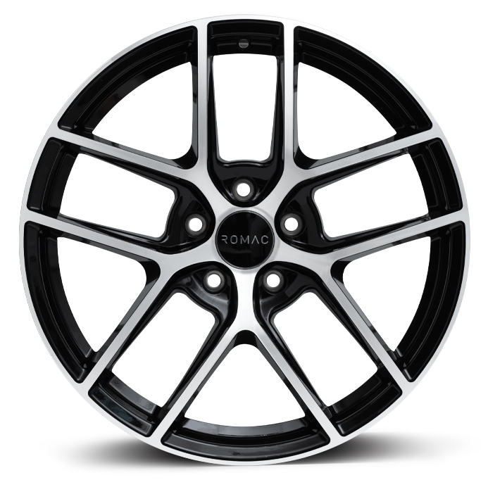 2 x ROMAC DIABLO BLACK/POLISH & 2 x 225/40R18 92Y XL FALKEN FK520 AZENIS + 2 x ROMAC DIABLO BLACK/POLISH & 2 x 235/40R18 95Y XL FALKEN FK520 AZENIS