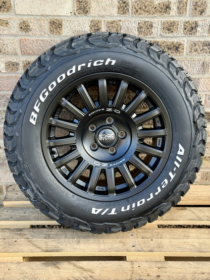 17" Volkswagen Crafter MAN TGE OZ Rally Raid Matt Black Alloy Wheels And BFG KO3 Tyres