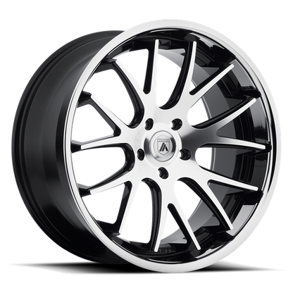 REAR Wheel & Tyres Package( Asanti Black ABL-3 CASTOR MACHINED FACE W/ SS LIP + 285/35R20 PI P-ZERO PZ4 104YXL MGT )