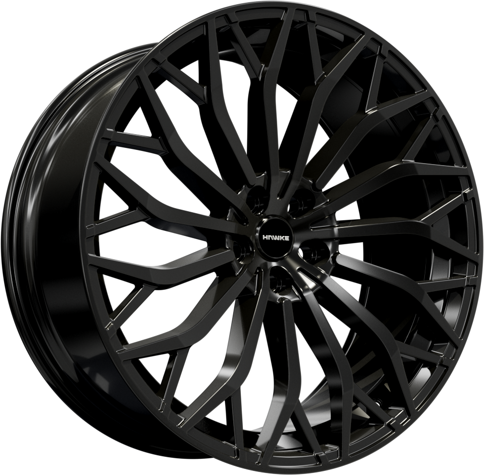 4 x Hawke Wheels Zenith Black & 4 x 275/45ZR22 112W XL KUSTONE PASSION P9