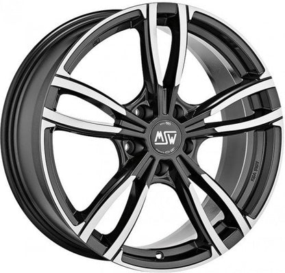 4 x MSW MSW 73 GLOSS DARK GREY FULL POLISHED & 4 x 225/40R18 92Y XL FALKEN FK520 AZENIS
