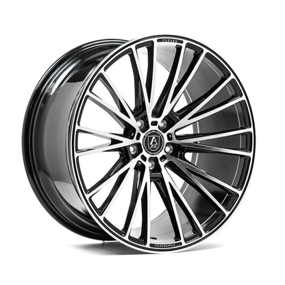 4 x AXE CF2 GLOSS BLACK & POLISHED & 4 x 285/45R22 114W XL DYNAMO HISCEND-H MSU01