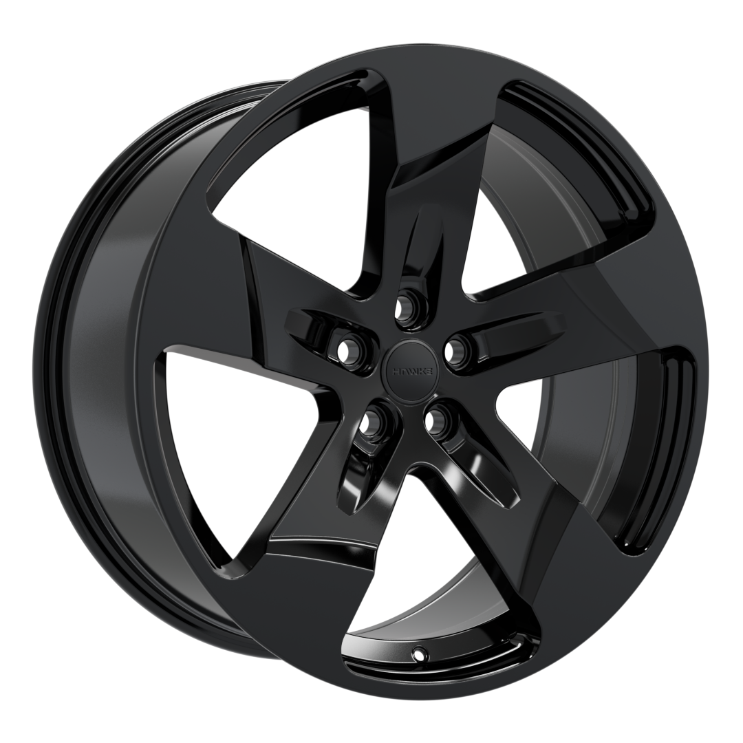 4 x Hawke Wheels Five Tooth Black & 4 x 275/45ZR22 112W XL KUSTONE PASSION P9