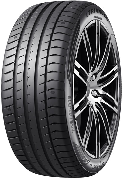 4 x FOX HIRO SATIN SILVER POLISHED LIP & 4 x 225/50R17 98Y XL TRIANGLE EFFEXSPORT TH202