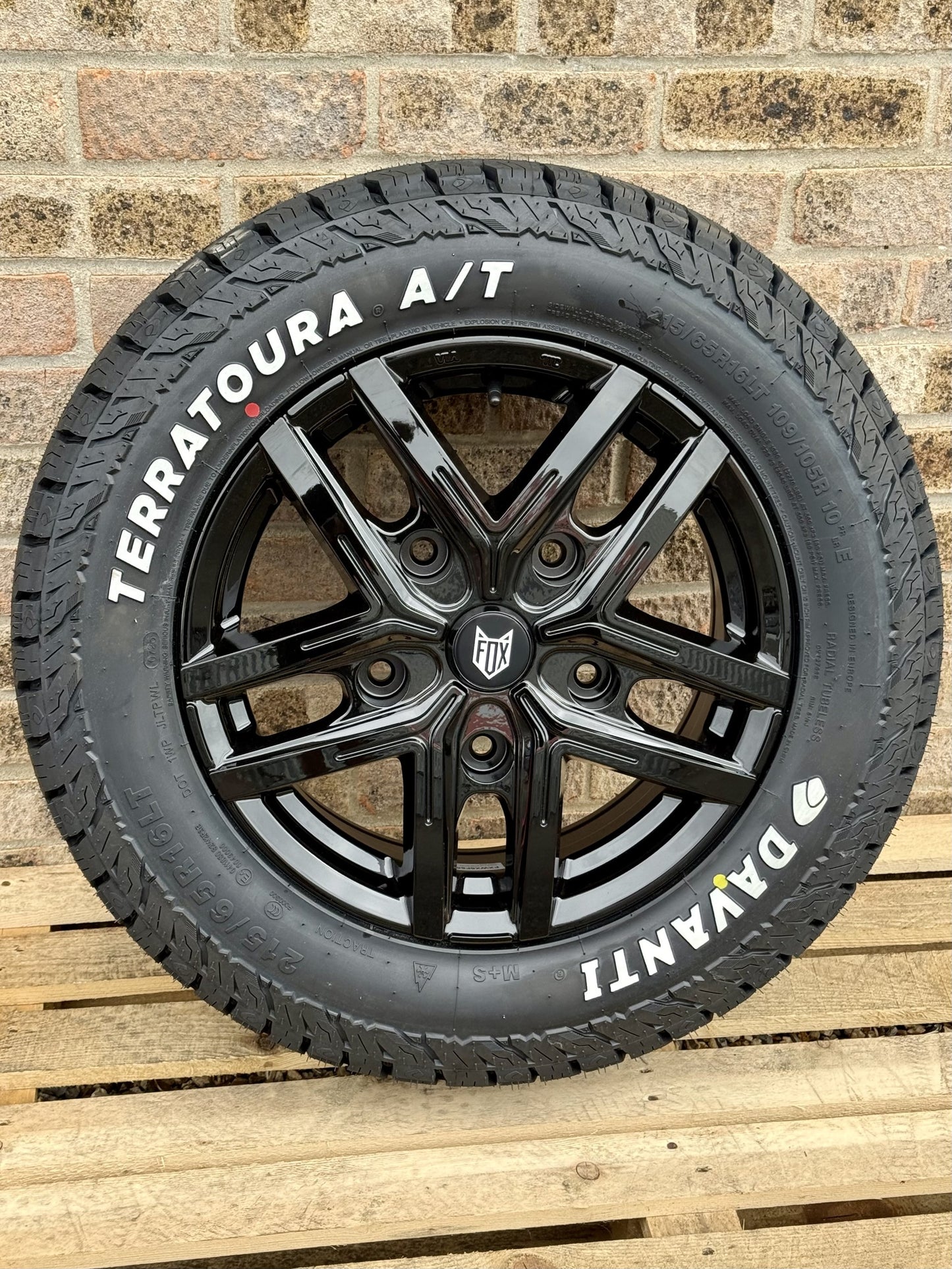 16" Ford Transit Custom FOX WX5 Gloss Black Alloy Wheels and Tyres