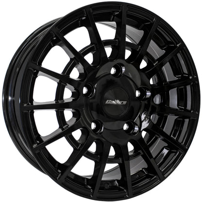 4 x Calibre Conquest Gloss Black & 4 x 235/35R19 91Y XL BRIDGESTONE POTENZA S005 AO