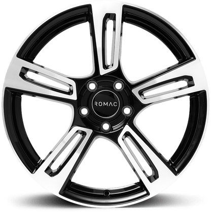 4 x ROMAC EDGE BLACK/POLISH & 4 x 215/45R18 93W XL GOODRIDE Z-107