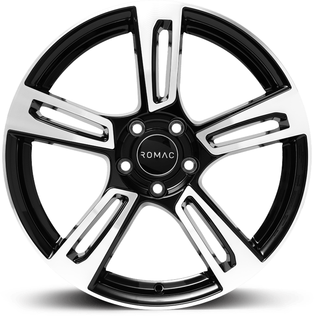 4 x ROMAC EDGE BLACK/POLISH