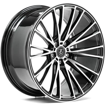 4 x AXE EX18 BLACK & POLISHED & 4 x 245/35ZR20 95Y XL ACCELERA IOTA EVT